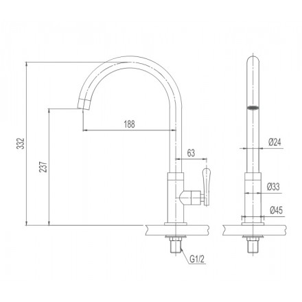 Vòi Bếp Lạnh Inax SFV-31 - Ảnh 2
