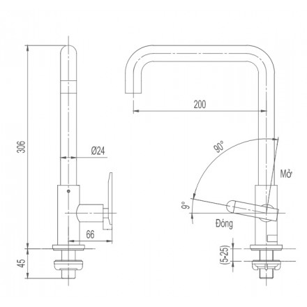 Vòi Bếp Lạnh Inax SFV-30 - Ảnh 2