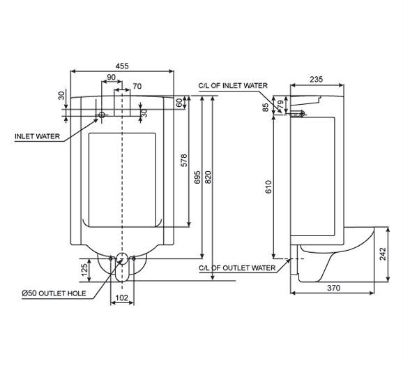 Bồn tiểu cảm ứng American Standard WP-6506 - Ảnh 2