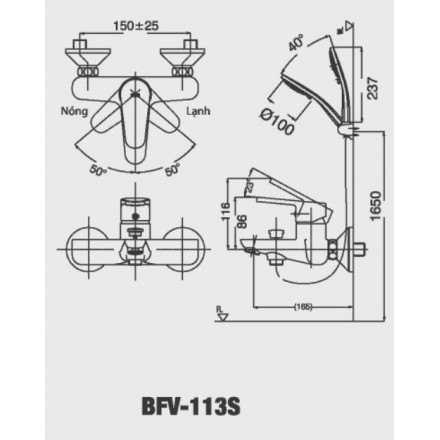 Sen tay nóng lạnh Inax BFV-113S - Ảnh 2