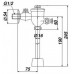 Van Xả Ấn Bồn Tiểu Inax UF-7V (UF-5V) Ống Thẳng - Ảnh 2