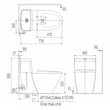 Bồn Cầu Thông Minh INAX AC-909R/CW-KB22AVN - Ảnh 2