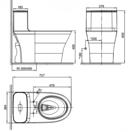 Bồn cầu một khối American Standard WP-1880N Dòng Signature - Ảnh 2