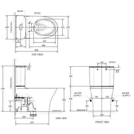 Bồn cầu hai khối American Standard WP-2622 (2622-WT) Signature - Ảnh 2