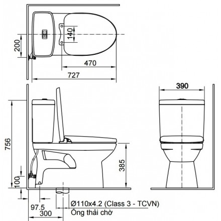 Bồn Cầu Thông Minh INAX C-504A/CW-H17VN - Ảnh 2