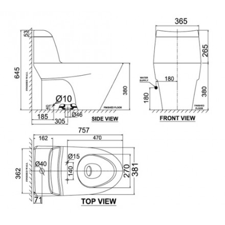 Bồn cầu một khối American Standard VF-2010 Dòng Activa - Ảnh 2