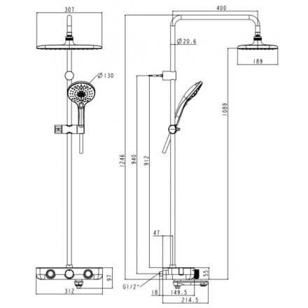 Sen cây cảm biến nhiệt American Standard WF-4956 EasySET 3 Đường - Ảnh 2