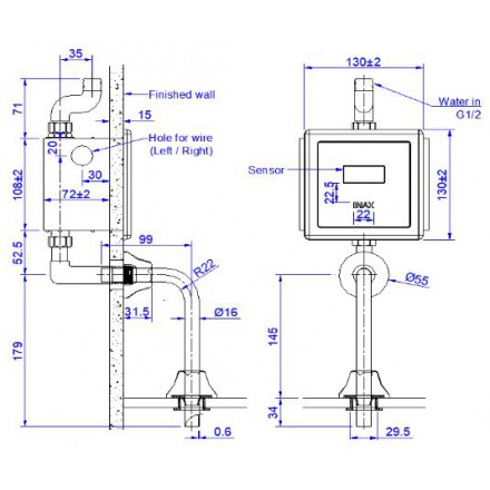 Van Xả Tiểu Cảm Ứng Inax OKUV-30SM - Ảnh 2