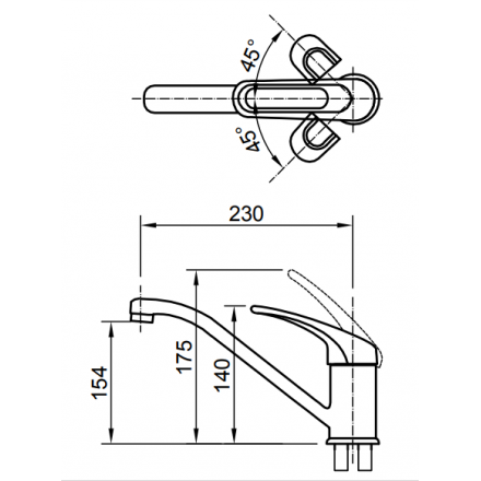 Vòi Bếp Nóng Lạnh Inax SFV-112S - Ảnh 2
