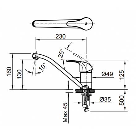 Vòi Bếp Nóng Lạnh Inax SFV-302S - Ảnh 2