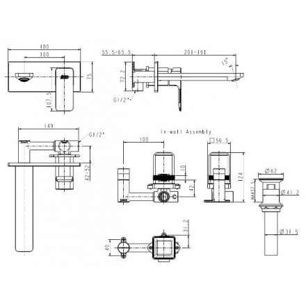 Vòi rửa gắn tường American Standard WF-1304 Acacia E - Ảnh 2