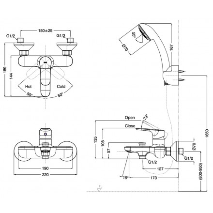 Sen tay nóng lạnh Inax BFV-1403S-4C - Ảnh 2