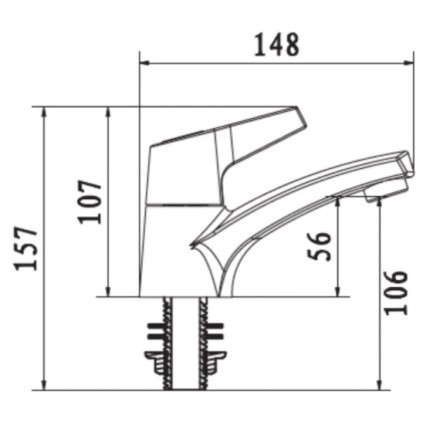Vòi rửa lạnh Lavabo American Standard Sandra W.126 - Ảnh 2