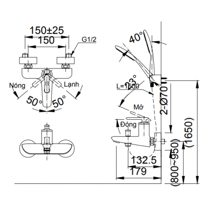 Sen tay nóng lạnh Inax BFV-4103S-5C - Ảnh 2