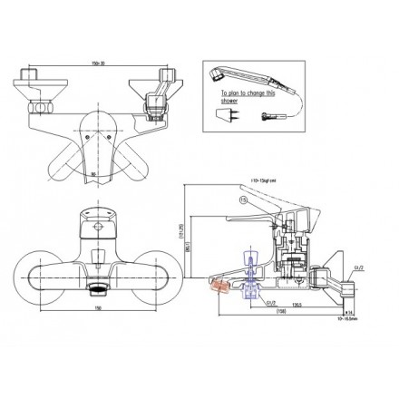 Sen tay nóng lạnh Inax BFV-1003S - Ảnh 2