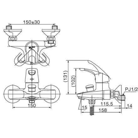 Sen tay nóng lạnh Inax BFV-103S - Ảnh 2