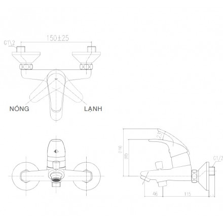 Sen tay nóng lạnh Inax BFV-1303S - Ảnh 2