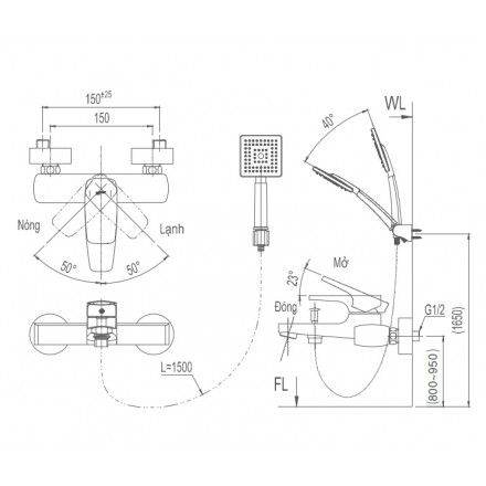 Sen tay nóng lạnh Inax BFV-5003S - Ảnh 2