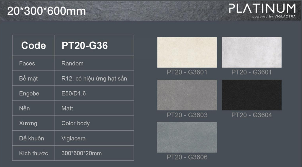 GẠCH PLATINUM 20MM – GẠCH OUTDOOR