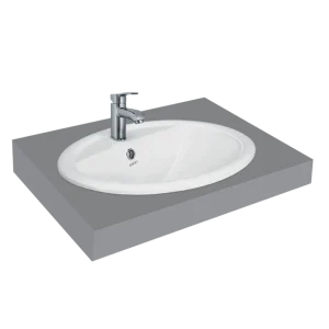 Chậu rửa âm bàn dương vành Viglacera Sanfi S501