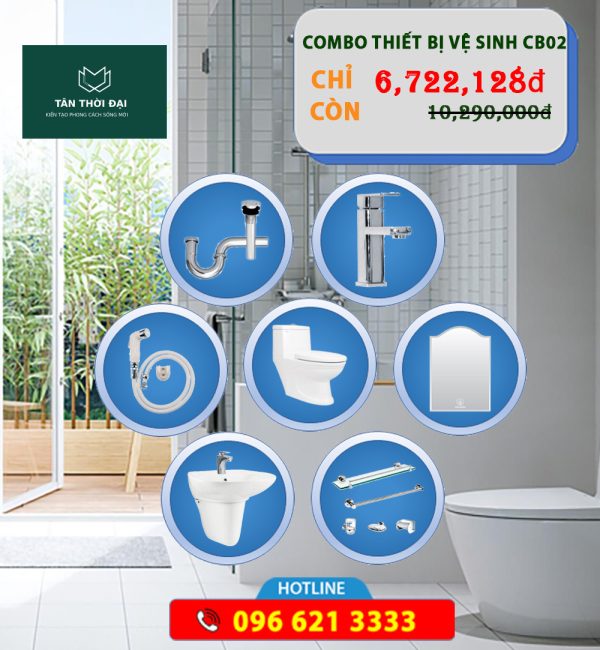 Combo Thiết Bị Vệ Sinh – Phòng Tắm – CB02