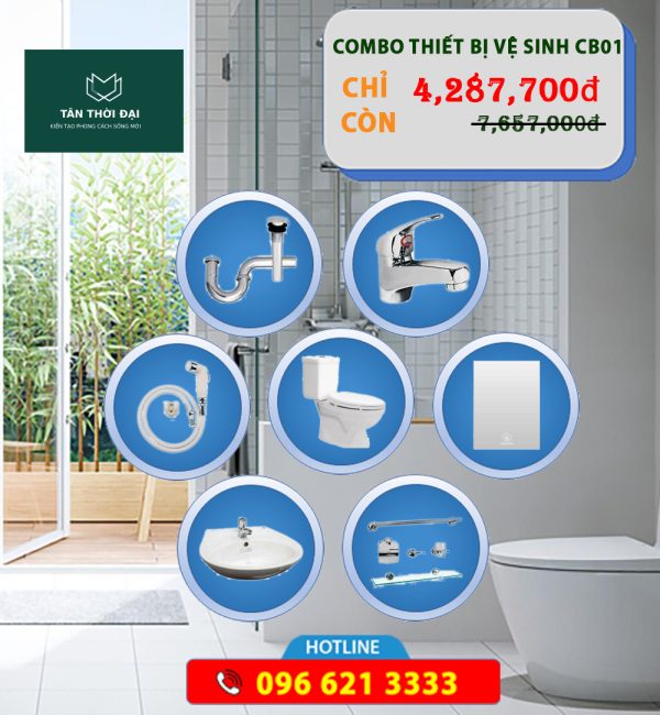 Combo Thiết Bị Vệ Sinh - Phòng Tắm - CB01
